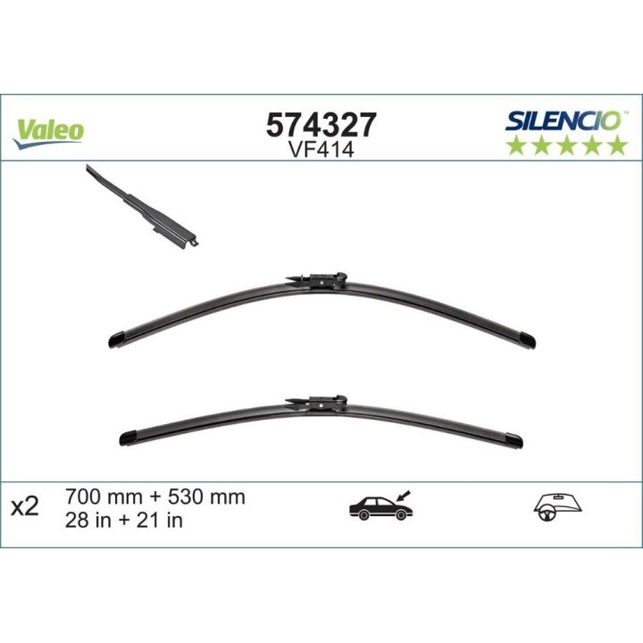 Silecek Süpürgesi Seti Silencio X-TRM Flat Blade 700+530 MM Mercedes R-Class M-Class (W251) İçin - VALEO 574327