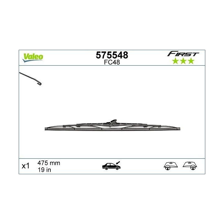 Valeo First Standart Silecek Süpürgesi 480mm - VALEO 575548