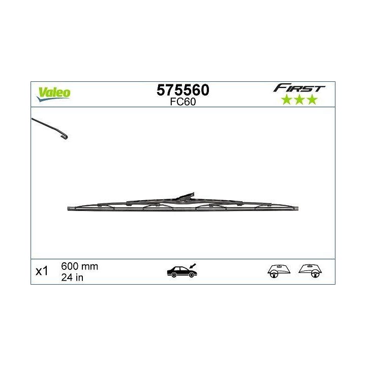 Valeo First Standart Silecek Süpürgesi 600mm - VALEO 575560