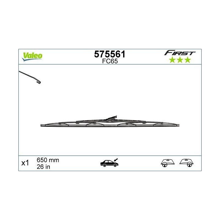 Valeo First Standart Silecek Süpürgesi 650mm - VALEO 575561