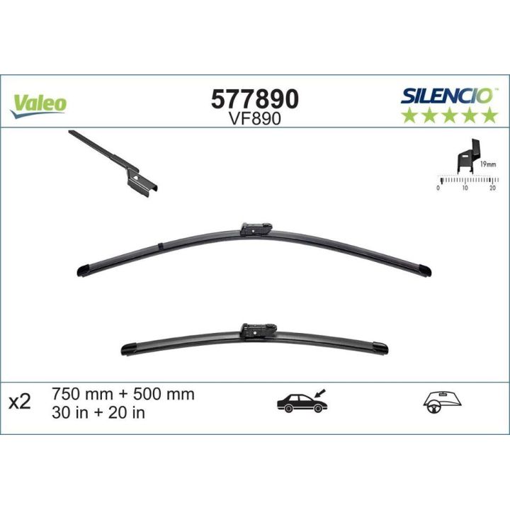 Silecek Süpürgesi Silencio Ön Ford Transit Serisi İçin (750+500MM) - VALEO 577890