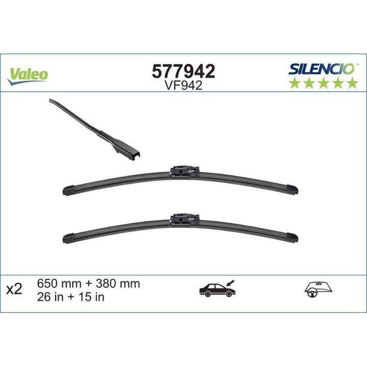 Silecek Süpürgesi VF942 Renault Captur İçin (650x380MM) - VALEO 577942
