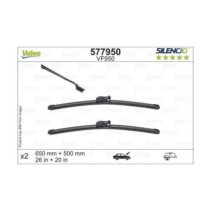 Silecek Süpürgesi Silencio X-TRM Flat Blade X3, X4, E-Pace İçin (2017-) (650+500 MM) - VALEO 577950