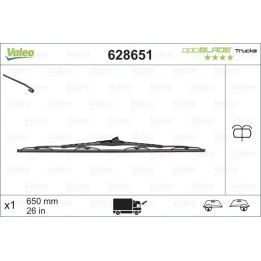 Silecek Süpürgesi Opti Blade 650 MM Su Fıskiyeli - VALEO 628651