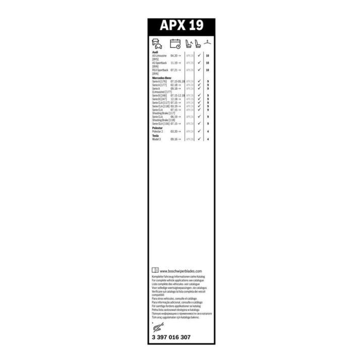 Mercedes A B CLA GLA Serisi Tekli Silecek Aerotwin 475 mm (2013-) - BOSCH 3397016307