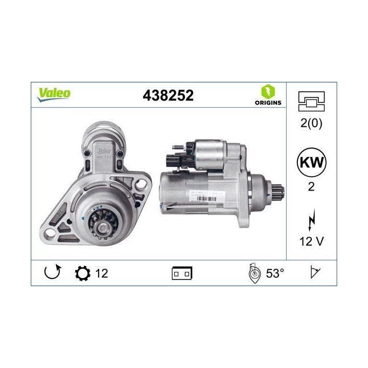 Marş Motoru Audi A1 A3 Golf V VI Jetta IV Polo 1.6 TDI (2009-) - VALEO 438252