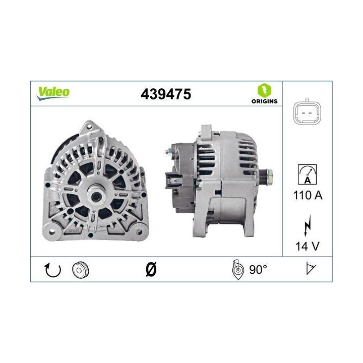 Alternatör Renault Clio II Megane 1.4 1.6 1.5 Dci - VALEO 439475