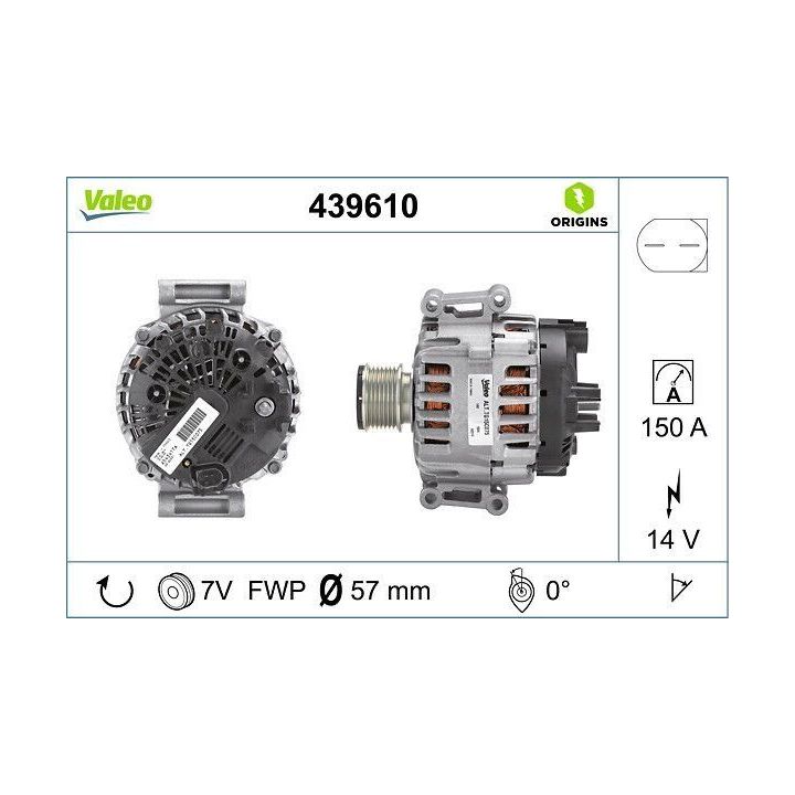 Alternatör Mercedes C Serisi W204 C180 C200 S204 - VALEO 439610
