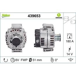Alternatör 12V 180A Mercedes W204 W212 Vito Viano (2007-) - VALEO 439653