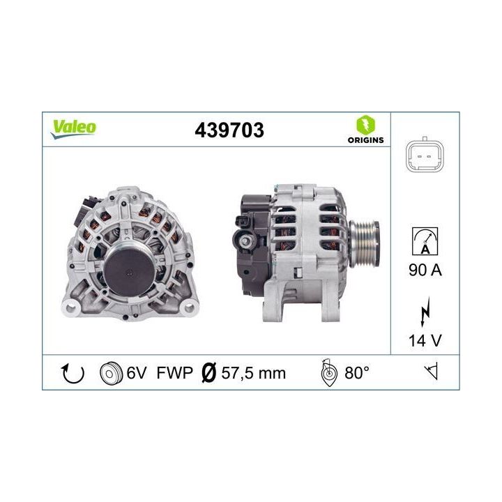 Alternatör Citroen Nemo Peugeot Bipper 1.4 HDI - VALEO 439703