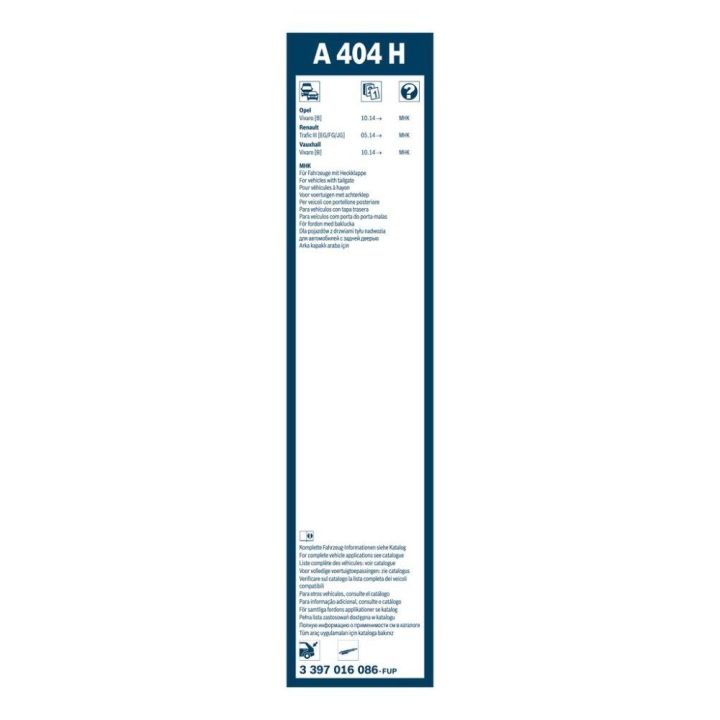 Arka Cam Sileceği Aerotwin 400mm Renault Trafic III Opel Vivaro (2014-) - Bosch 3397016086