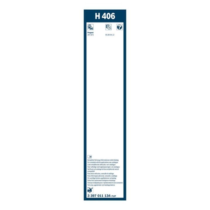 Arka Cam Sileceği Twin 400mm Peugeot 207 (2006-2012) - Bosch 3397011134