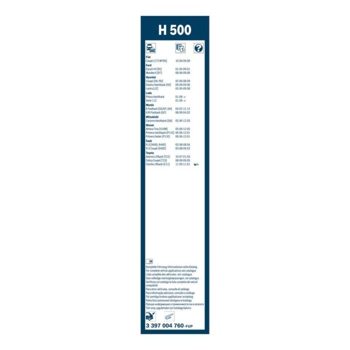 Arka Cam Sileceği Twin H500 500 mm Peugeot 306 Lada 112 Ford Escort İçin (1995-2005) - BOSCH 3397004760