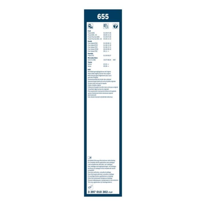 Twin Silecek Seti Transit FT 350 Mercedes A Serisi İçin 650/550 MM (1997-) - BOSCH 3397010302