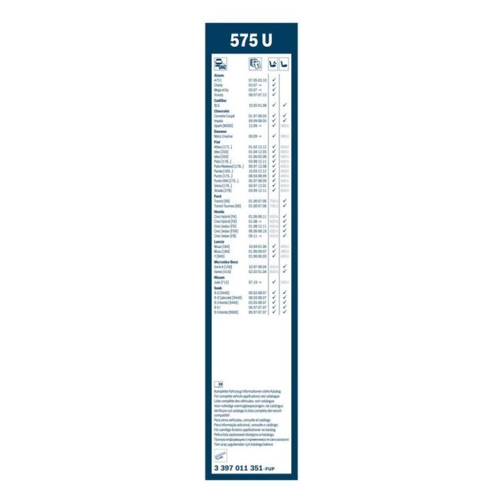 Twin Tekli Silecek 575 Mm Juke 1.5 DCI 1.6 DIG-T İçin (2010-) - BOSCH 3397011351