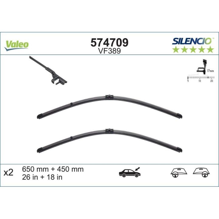 Ön Flat Silecek Takımı (650+450) BMW 5 Serisi (2003-2010) - VALEO 574709