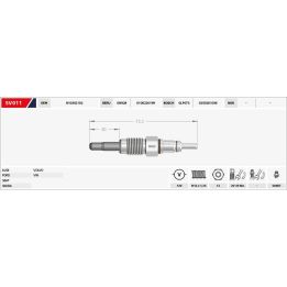 Kızdırma Bujisi VW Audi Seat Skoda Passat A3 A4 A6 Leon Ford Galaxy 1.9 TDI İçin - SVAC SV011