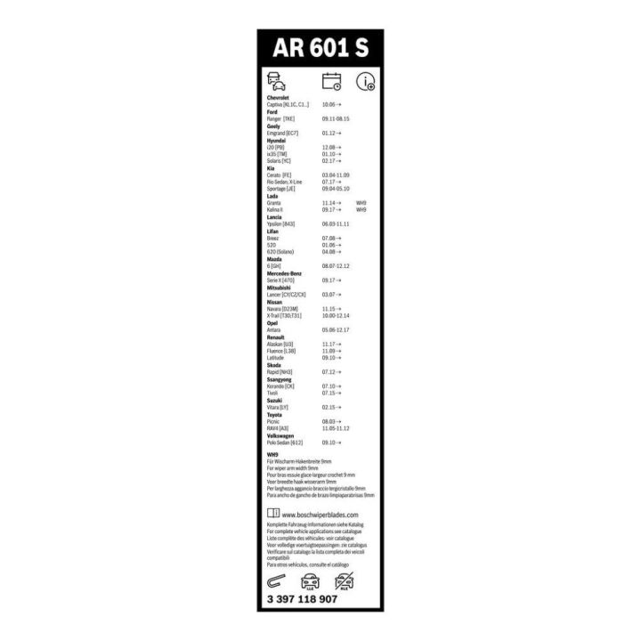 Silecek Süpürgesi Aerotwin Flatblade Seti 600-400mm Astra J Corsa D E Insignia Fluence Qashqai i20 ix35 Sportage (2005-) - Bosch