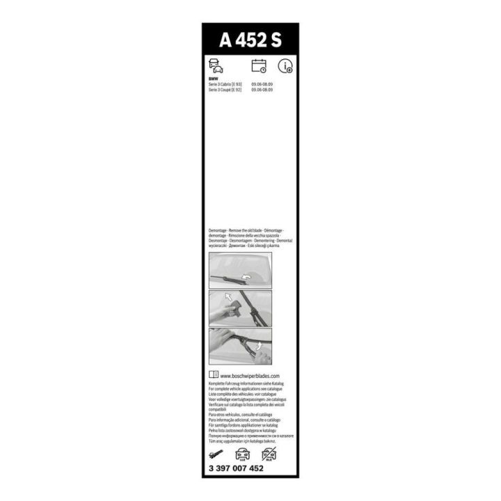 Aerotwin Silecek Seti 600/450 MM BMW 3 Serisi Coupe Ve Cabrio İçin (2000-) - BOSCH 3397007452