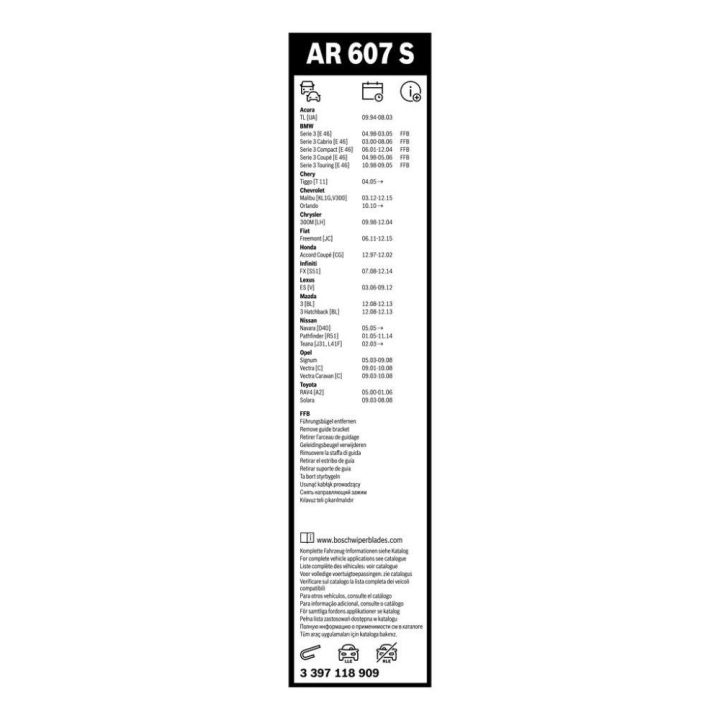 Ön Cam Silecek Takımı Aerotwin 600/475 MM Opel Vectra C Signum İçin - BOSCH 3397118909