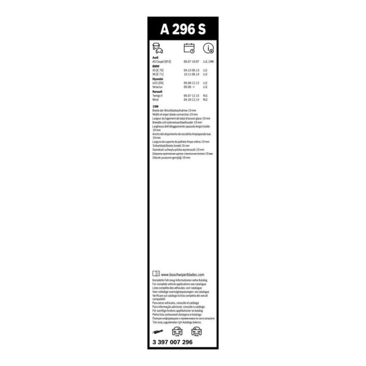Aerotwin Silecek Seti 600/500 MM Renault Tingo II BMW X5 X6 Audi A5 Hyundai IX55 İçin (2007-2014) - BOSCH 3397007296