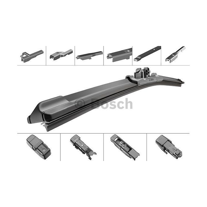 Muz Tipi Tek Silecek Süpürgesi Aerotwin Plus 475MM 4 Adaptör İle Çeşitli Araçlara Uyumlu - BOSCH 3397006946