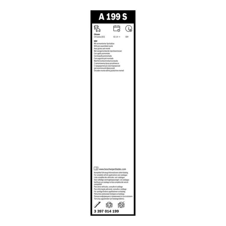 Aerotwin Silecek Seti Citroen C4 Cactus İçin (2014-) 650/425 MM - BOSCH 3397014199