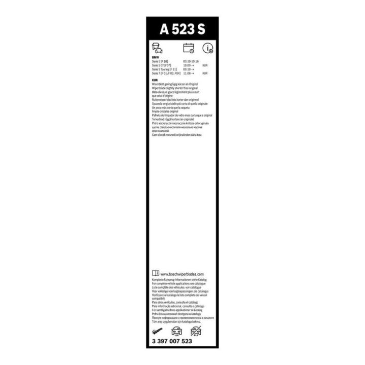 Aerotwin Ön Muz Tipi Silecek Takımı BMW E Serisi F Serisi G Serisi İçin (2002-) 650-450mm - BOSCH 3397007523