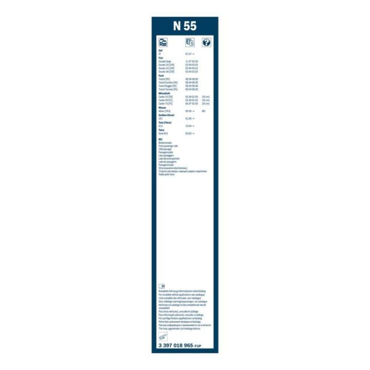 Twin Ön Silecek Süpürgesi Tekli 560mm Daf XF95 XF105 Iveco Daily Ford Transit Mitsubishi Canter İçin - BOSCH 3397018965