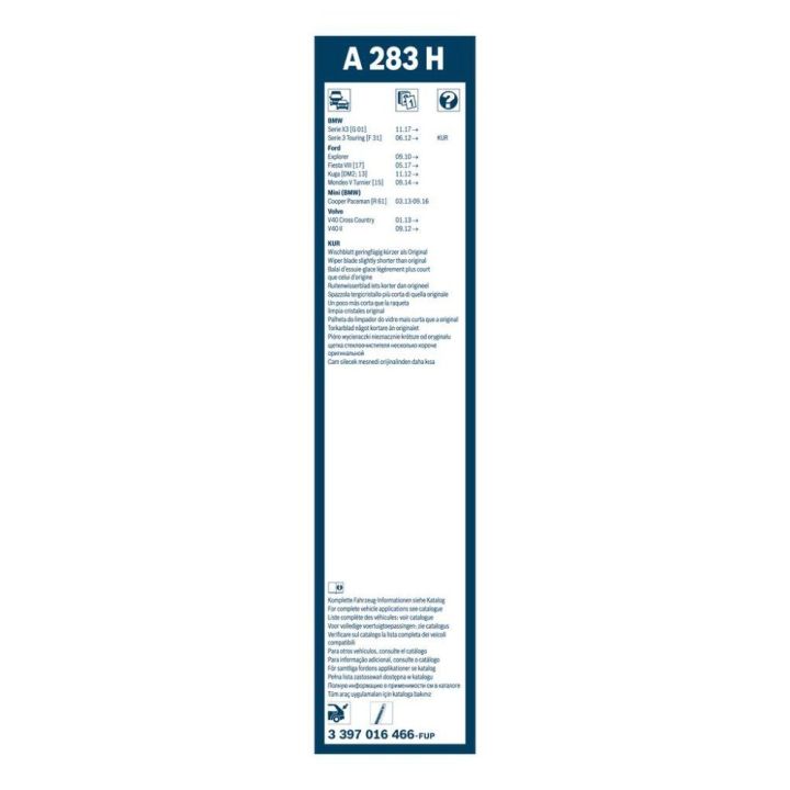 Aerotwin Arka Cam Sileceği 280 MM BMW 3 Serisi Touring (2012-) Uyumlu - BOSCH 3397016466