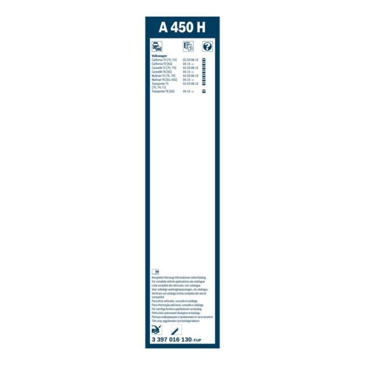 Arka Aerotwin Cam Sileceği 450mm VW Transporter T5 İçin (2003-2015) - BOSCH 3397016130