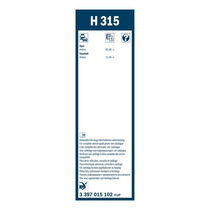 Arka Cam Sileceği Plastik (300 MM) Opel Antara İçin (2006-) - Bosch 3397015102
