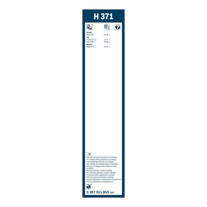 Nemo Fiorino Bipper Arka Cam Silecek Süpürgesi Plastik 370 Mm (2007-) - Bosch 3397011953
