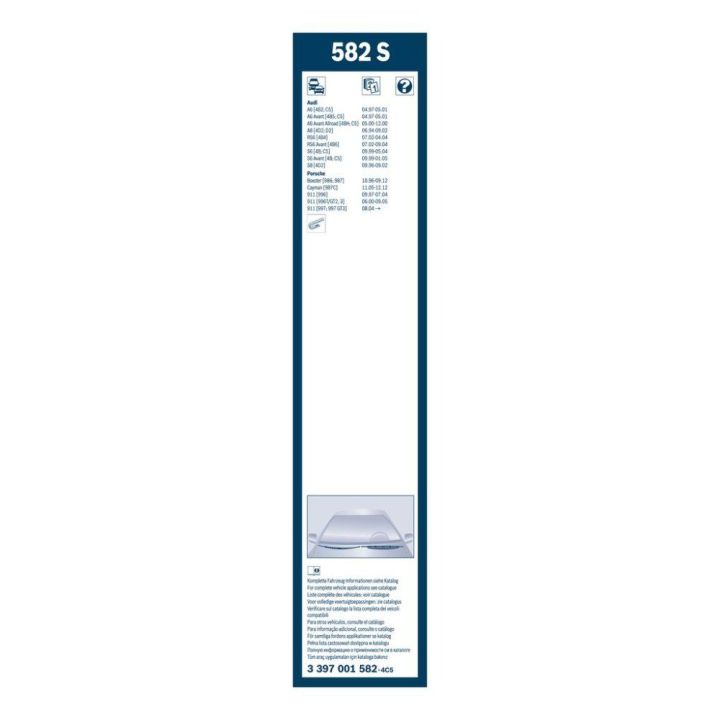 Twin Rüzgarlıklı Silecek Seti 550/530mm Audi A6 TT İçin (1994-) - BOSCH 3397001582