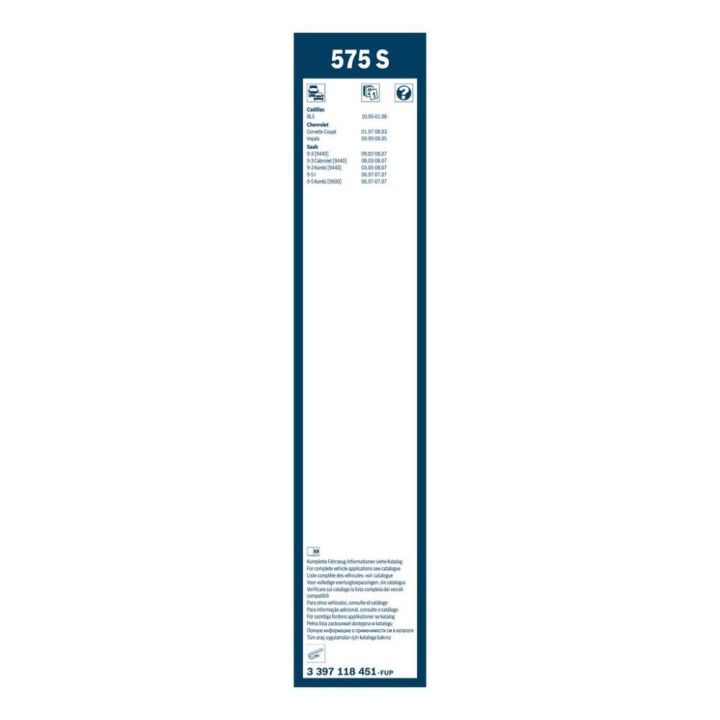 TWİN RÜZGARLIKLI SİLECEK SETİ - [575/575 MM] 575S 9-3 1.9 TİD 200409 - 201009; 9-3 1.9 TİD KOMBİ 200503 - 201009; 9-5 2.0T KOMBİ