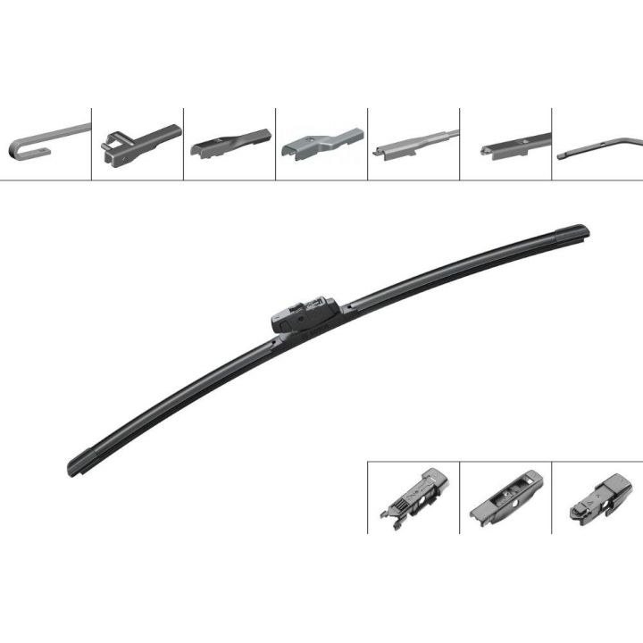 Silecek Süpürgesi Aeroeco Flatwiper Muz Tipi 550mm Tekli Üniversal 4 Aparatlı - BOSCH 3397015581