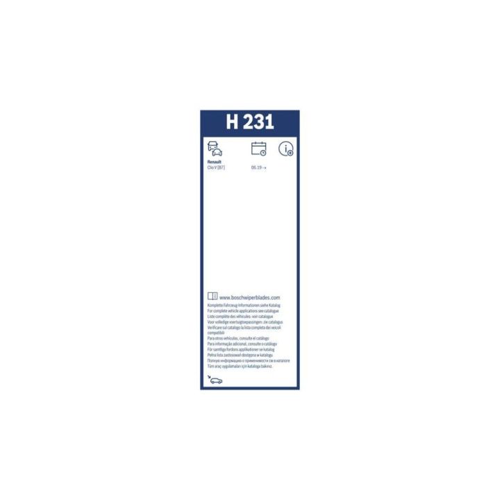 Arka Silecek Süpürgesi 230mm Clio V (2019-) - BOSCH 3397015663