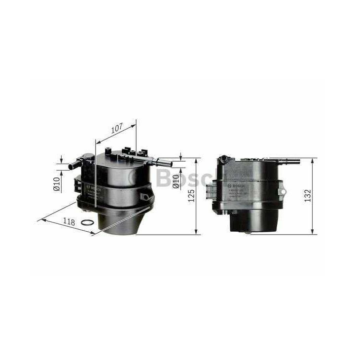 Mazot Filtresi Isıtıcısız Peugeot Citroen Ford Fiesta Fusion 1.4 HDI TDCI (2002-) - BOSCH 0450907007