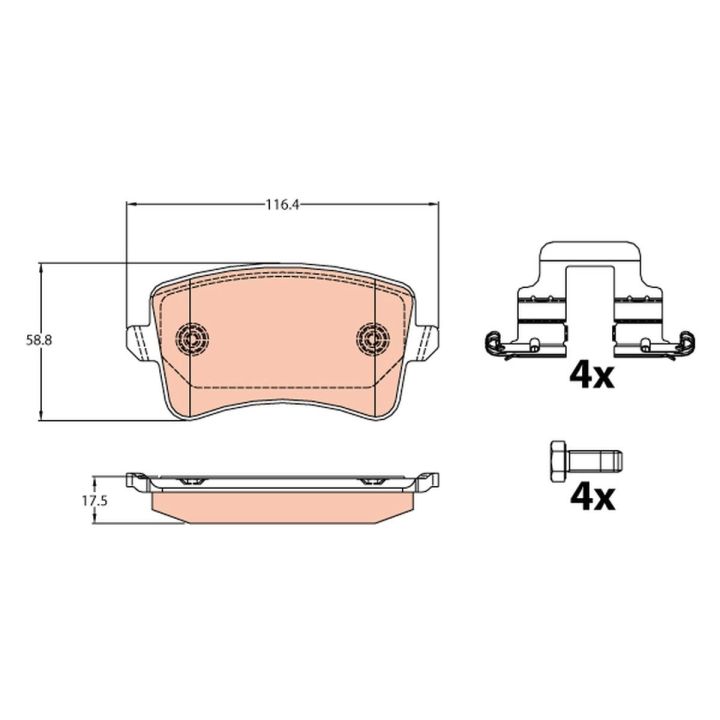Disk Balata Arka Audi A4 Allroad B8 2.0-3.0 Tdi Quattro 8-16 A4 B8 1.8 Tfsi 2.0 Tdi Tfsi 2.0 Tfsi Quattro 3.0 Tfsi Tdi vb. 08-12