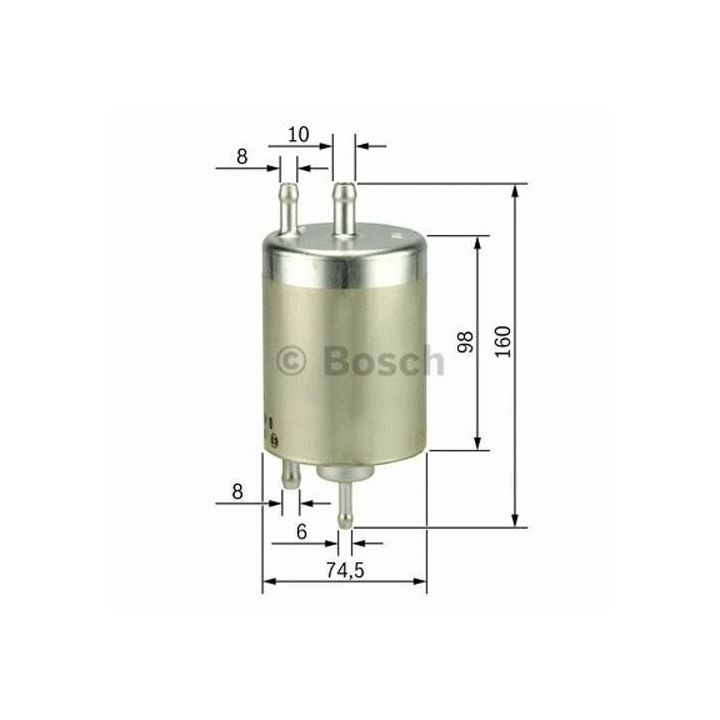 Benzin Yakıt Filtresi Mercedes C E CLK SLK SL S CLC M111-M273 Motorlar İçin (Çift Çıkışlı) - BOSCH 0450915003