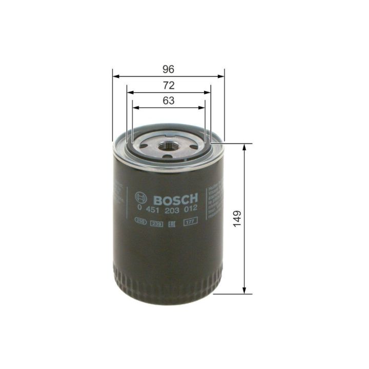 Yağ Filtresi VW Caddy II Golf Jetta Passat Polo LT35 Modelleri İçin (1995-2004) - BOSCH 0451203012