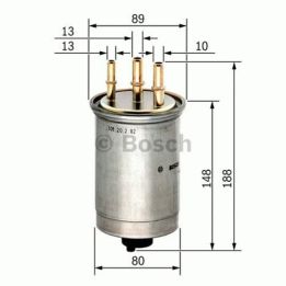 Ford Connect 1.8TDCI Mondeo 2.0 Focus 1.8TDCI Üç Borulu Mazot Yakıt Filtresi (2002-2013) - BOSCH 0450906508