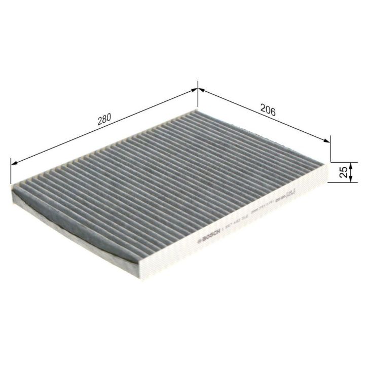 Aktif Karbonlu Polen Filtresi VW Golf III, Polo, Passat, Caddy Audi A3 Seat Skoda - Bosch 1987432312