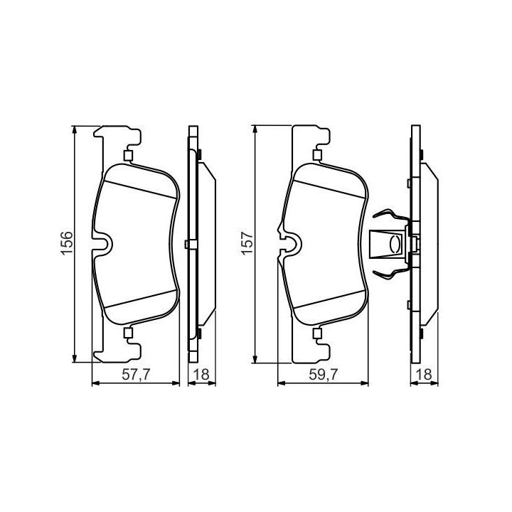 Ön Fren Balatası Bmw 118d 116d 116i (F20 F21) (2011-) - Bosch 0986494561