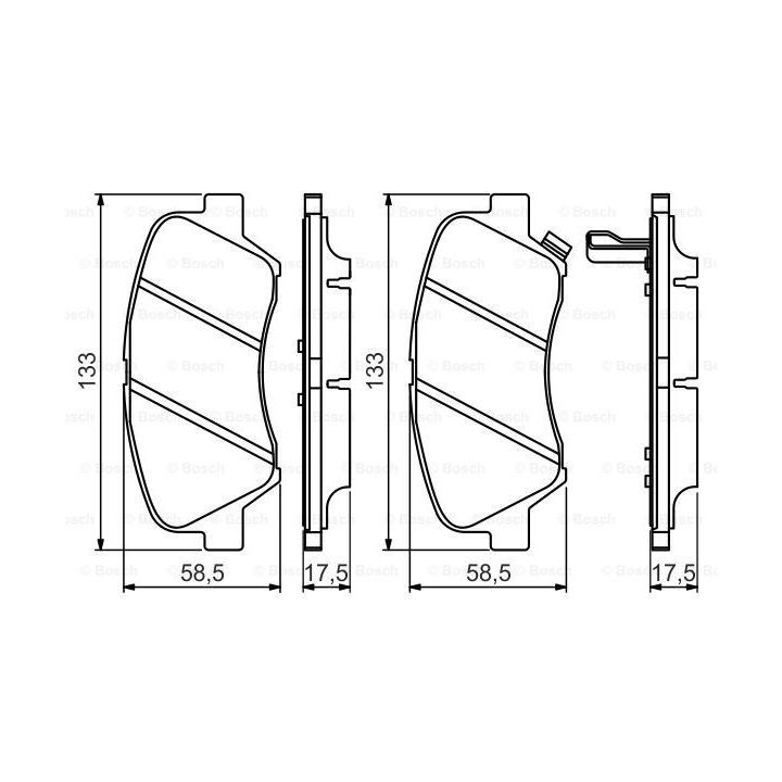 Ön Fren Balatası Hyundai Accent Blue Kia Rio III (2011-) - Bosch 0986494563
