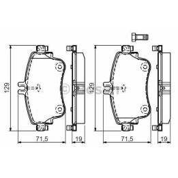Ön Fren Balatası Mercedes W176 A-Serisi A180 A180cdi (2012-) - Bosch 0986494663