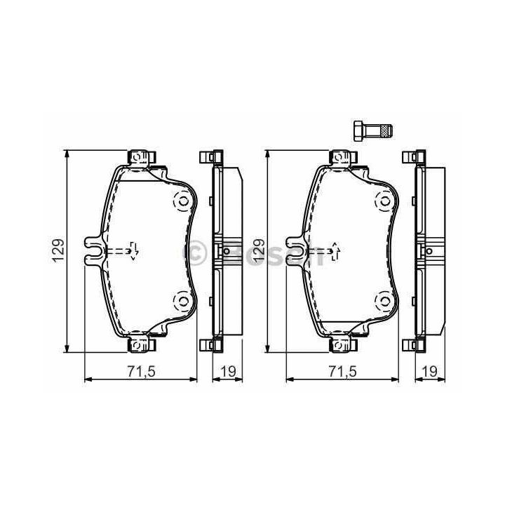 Ön Fren Balatası Mercedes W176 A-Serisi A180 A180cdi (2012-) - Bosch 0986494663