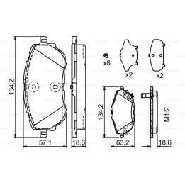 Ön Fren Balatası Toyota Corolla Auris Hibrit (2012-) - Bosch 0986494676