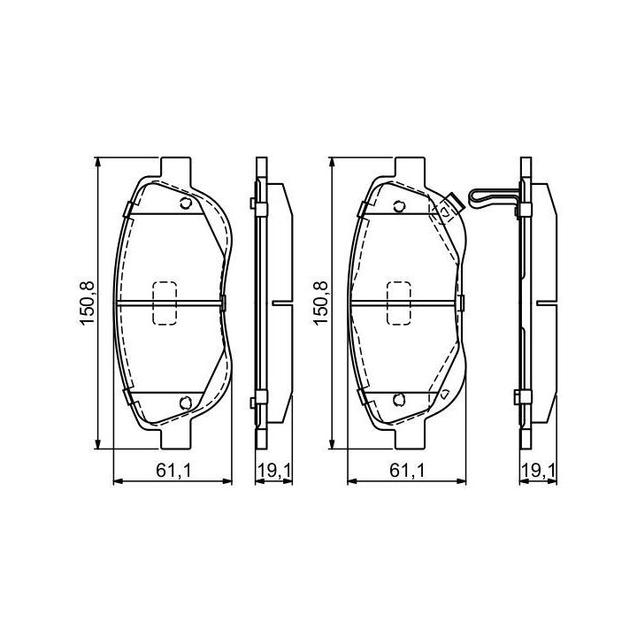 Ön Fren Balatası Toyota Avensis Verso Corolla (2008-) - Bosch 0986494682