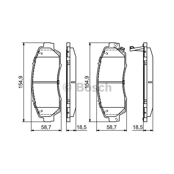 Ön Fren Balatası Honda Cr-V 1.6 I-dtec (2015-) - Bosch 0986494685